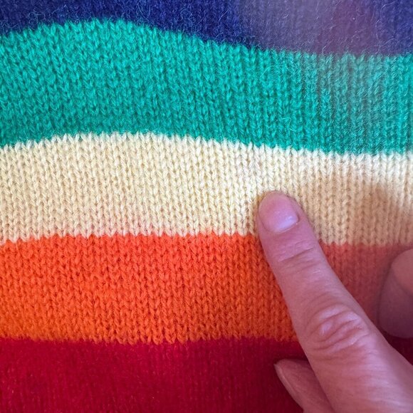 Vintage Rainbow Shetland Wool Made in Scotland Not Sized #1427 - Picture 4 of 10